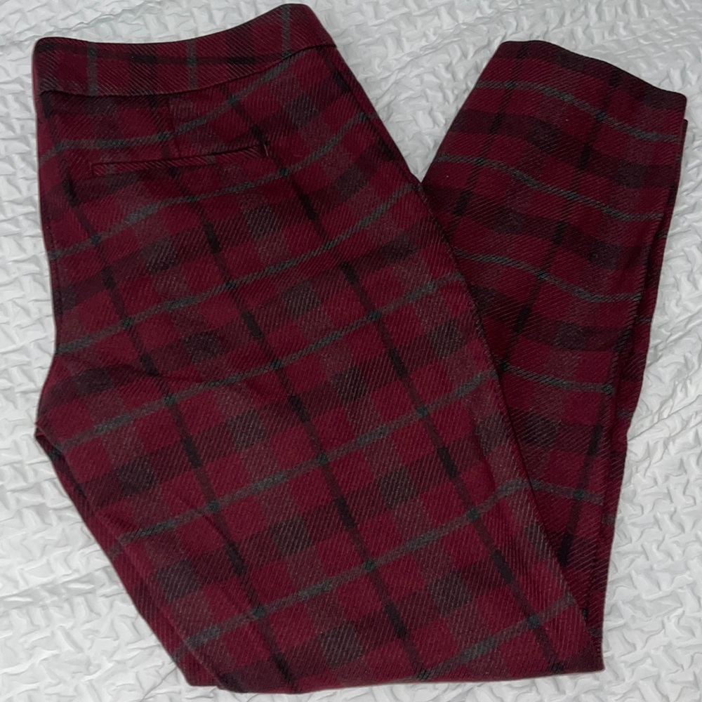 Burgundy Red Express Plaid Pants